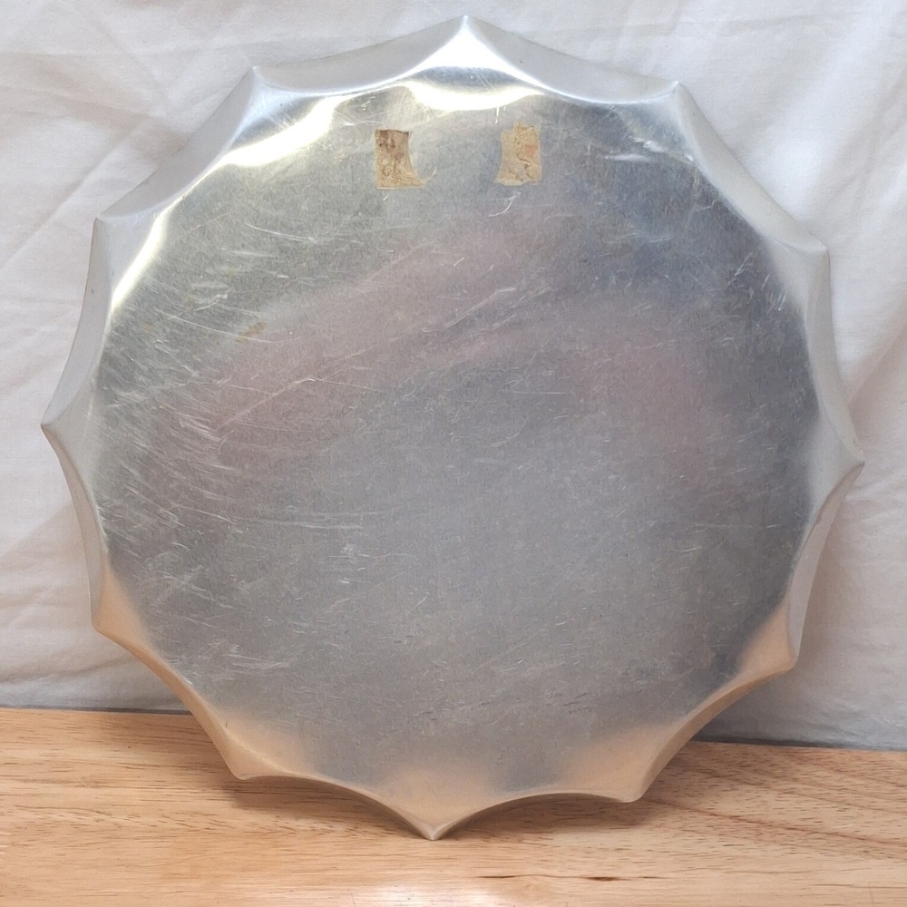 Vintage Floretta Barnard Vanderbilt My Kitchen Prayer Metal Tray Cream Silver - Picture 6 of 7
